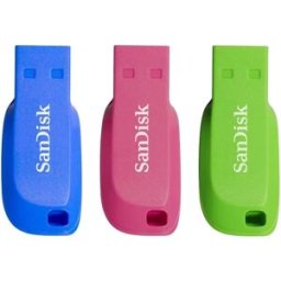 Pack 3x Pen Drive Cruzer Blade 16GB USB 2.0 - SANDISK