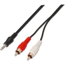 Cabo Jack 3,5mm Macho - 2x RCA Macho (3 mts) - AISENS