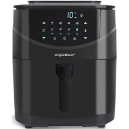 AIGOSTAR Fritadeira Eléctrica s/ Óleo + Cozedor a Vapor Chubby 1700W 7L (Preto)