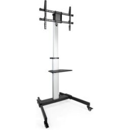 Suporte de Chão Portátil p/ TV 50Kg 37" a 86" (Preto/Prateado) - TooQ