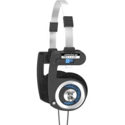 Auscultadores Porta Pro c/ Fios (Preto/Prateado) - KOSS