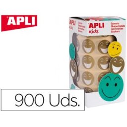 Figuras Apli Auto Adesivas Smile Ouro Cara Feliz Rolo de 900 Unidades