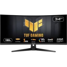 Monitor Curvo TUF Gaming VG34VQ3B VA W-LED 34" UWQHD 21:9 180Hz FreeSync Premium - ASUS