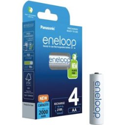 Blister 4 Pilhas Recarregáveis AA 1,2V 1900mAh eneloop - PANASONIC