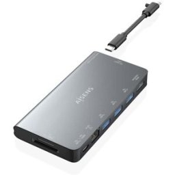 Hub USB-C (1xHDMI 1xRJ45 3xUSB-A 1xUSB-C DATA+PD 100W 1xSD 1x MICRO SD) - AISENS