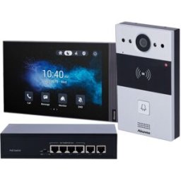 Video Porteiro IP de Superficie c/ Monitor Adicional Linux 7" + Switch PoE 6 Portas - AKUVOX