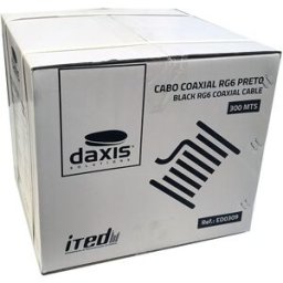 DAXIS Bobine Cabo Coaxial RG6 ITED p/ Exterior (300 mts) - Preto