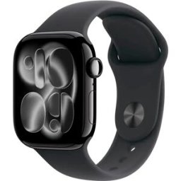 Apple Watch Series 11 GPS 42mm Alumínio Preto Brilhante c/ Bracelete Desportiva Preta S/M