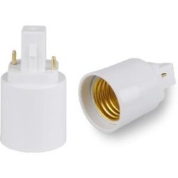 Suporte Adaptador Lampada PL G24d (2 Pinos) -> E27
