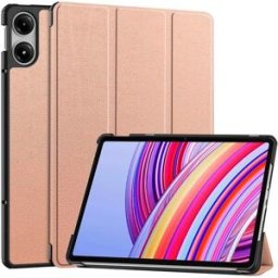Capa Inteligente p/ Xiaomi Redmi Pad Pro / Poco Pad 12.1" c/ Suporte (Dourado-Rosa)