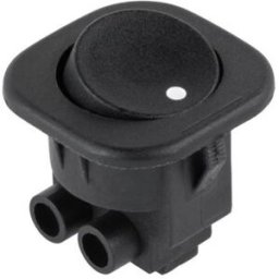 Interruptor Quadrado ON-OFF Preto (Parafusos)