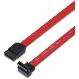 Cabo SATA 7 Pin 90º Preto/Vermelho (50cm) - AISENS