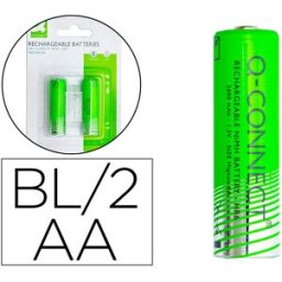 Blister 2x Pilhas Recarregáveis Ni-MH AA 1,2V 2600mAh - Q-CONNECT