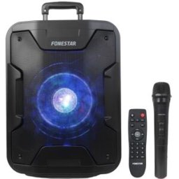 Coluna Amplificada Portátil 200W LED MP3/USB/VHF/BLUETOOTH - FONESTAR
