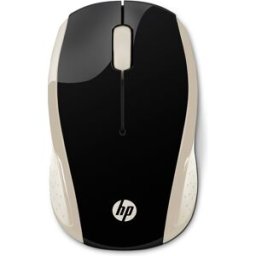 Rato Ótico 200 Wireless 1000DPI (Preto/Dourado) - HP