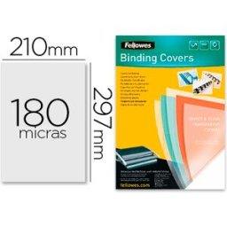 Capa de Encadernacao Fellowes Din A4 PVC Transparente Cristal 180 Microns (100 Unidades)