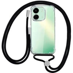 Capa p/ Xiaomi Redmi 13C / 13C 5G / Poco C65 c/ Cordão (Preto) - COOL