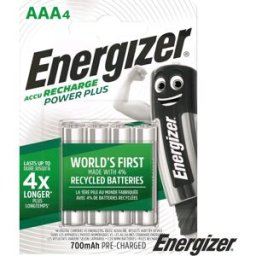 Blister 4x Pilhas Recarregáveis 1,2V 700mAh Ni-Mh - AAA - ENERGIZER Power Plus