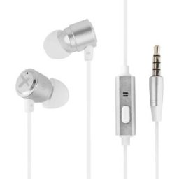Auriculares Topsound c/ Fio e Microfone (Branco) - PHOENIX