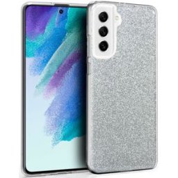 Capa Samsung G990B Galaxy S21 FE Glitter (Prateado) - COOL