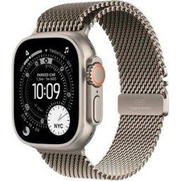 Apple Watch Ultra 3 GPS + Cellular 49mm Titânio Natural c/ Bracelete Loop Milanesa Titânio Natural M