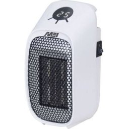 Aquecedor Cerâmico Regulável 400W de Parede c/ Ligação Directa à Tomada - MEI