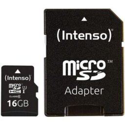 Cartão de Memória 16GB UHS-I Professional + Adaptador - INTENSO