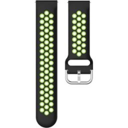 Pulseira 20mm Amazfit Bip / GTS / Bip Lite / Huawei / Samsung (Preto/ Verde) - COOL