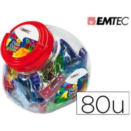 Pen Drive Usb Flash 32GB 2.0 Boiao 80 Unidades Cores Sortidas - EMTEC