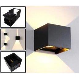 Projector Muro LED Direccionável 6W CCT 3000~6000K 480Lm IP65 (Preto) - Exterior