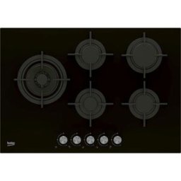 Placa 5 Bocas a Gás 750x524mm (Preto) - BEKO