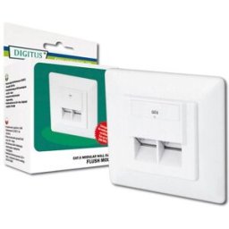 Tomada Encastre Cat6 2x RJ45 - DIGITUS
