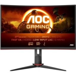 Monitor 27" G2 C27G2Z3/BK Full HD LED (Preto/Vermelho) - AOC