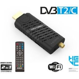 Mini Receptor t/ PEN Full HD DVB-T2/C (Cabo + TDT) H265 HEVC - EDISION
