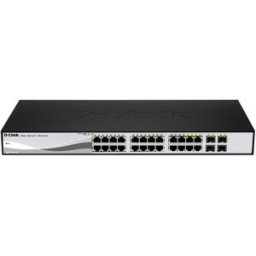 Switch de Rede 24 Portas L2 Gigabit Ethernet 1000Mbit/s (Preto) - D-LINK