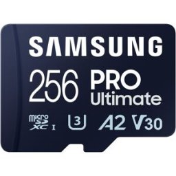 Cartão Memória MicroSDXC UHS-I Pro Ultimate 256GB (Classe U3, V30, A2) + Adaptador SD - SAMSUNG