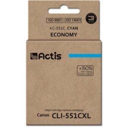 Tinteiro Compatível CLI-551C Canon (Ciano) - ACTIS