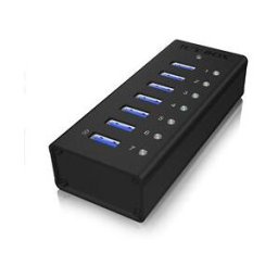 Hub USB B - 7x USB A (Preto) - ICY BOX