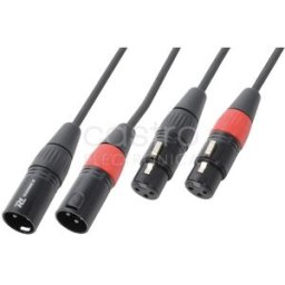 Cabo 2x Canon Macho - 2x Canon Fêmea Balanceado (3 mts) - Power Dynamics CONNEX