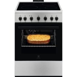 Fogão Eléctrico Vitrocerâmico 4 Zonas + Forno 57L LKR620066X (Preto/Inox) - ELECTROLUX