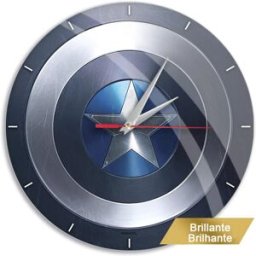 Relógio de Parede Capitão America (Azul Brilhante)