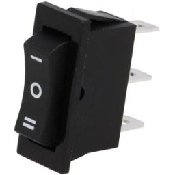 Interruptor Pressão (ON)-OFF-(ON) 10A 250V - Preto