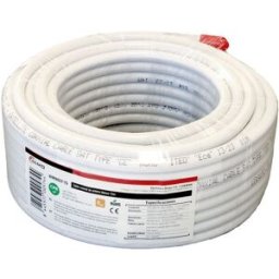 Bobine Cabo Coaxial RG6 Cobre Ø6,8mm Branco (15 mts) - NIMO