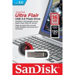 Pen Drive USB Ultra Flair 16GB 3.0 (Prateado) - SANDISK