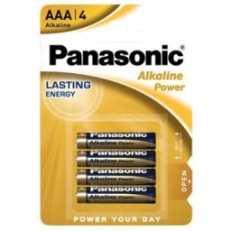 Blister de 4 Pilhas Alcalinas AAA LR03 - PANASONIC