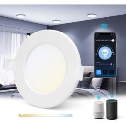 AIGOSTAR Painel Smart LED Inteligente Redondo Ø11,5cm Wi-Fi RGB+CCT 6W 2700K ~ 6500K 600Lm
