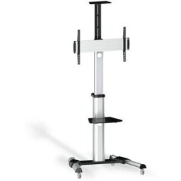Suporte de Chão p/ TV-LCD-LED 37~70" (Preto/Prateado) - TooQ