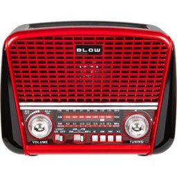 Rádio Portátil Analógico AM/FM Bluetooth/USB/microSD RA17 Solar (Vermelho) - BLOW