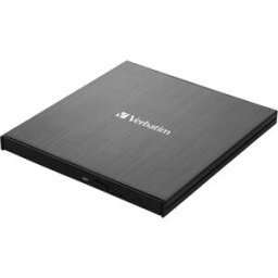 Gravador Externo Slimline CD/DVD ReWriter USB-C (Preto) - VERBATIM