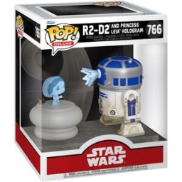 Figura POP! Deluxe Star Wars R2-D2 and Princess Leia Hologram - FUNKO